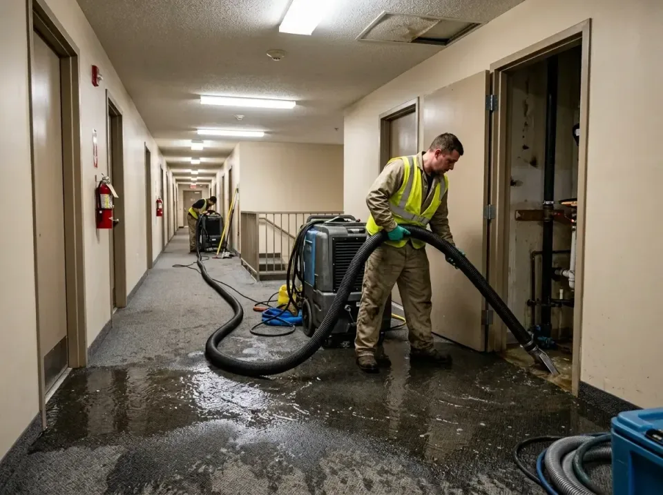 multi-unit-apartment-hallway-f-005 — frequently asked questions, Emergency Burst Pipe Water Extraction & Removal in Old Sayb…